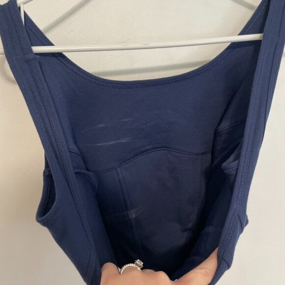 NEW NWT VS PINK VICTORIA'S SECRET Cinched Piqué Corset Top Navy Blue Crop Top L - Picture 16 of 16